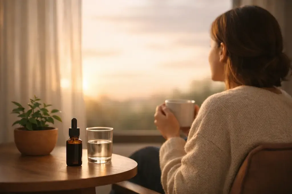 Moment calme en fin de journée, ambiance apaisée